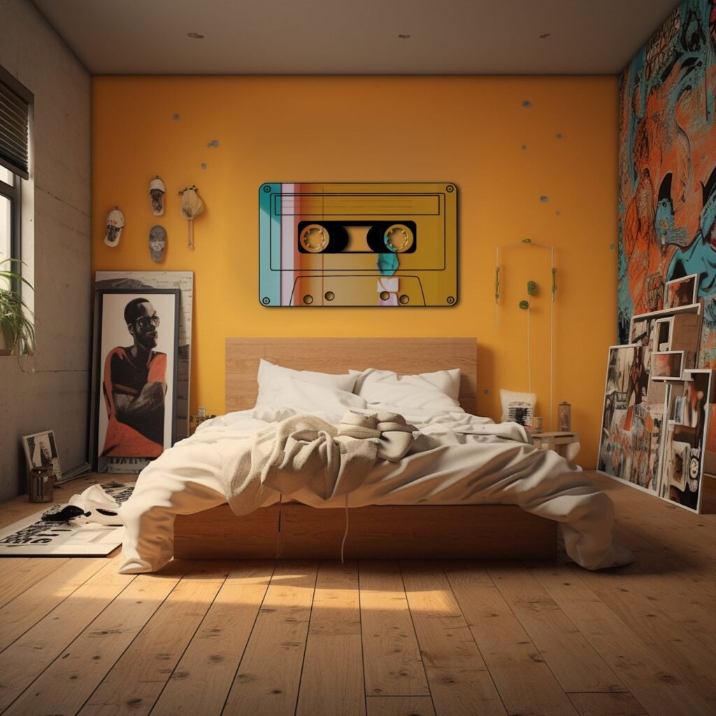 Mirror designed to resemble a classic cassette tape