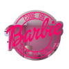 Mirror featuring a fun Barbie design with the phrase 'Come On Barbie, Let's Go Party