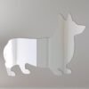 Corgi-shaped mirror with 'Welcome' text engraved at the top.