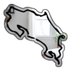 Costa Rica Minimalistic Country Outline Mirror