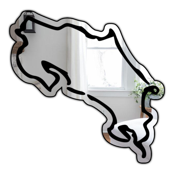 Costa Rica Minimalistic Country Outline Mirror