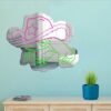 Mirror wall art featuring a playful frog in a cowgirl aesthetic