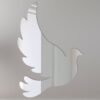 Dove-shaped mirror with '2' and 'Dove' text