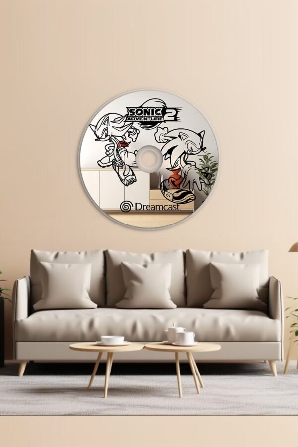 Sonic Adventure 2 CD Mirror - Iconic Game-Inspired Decor for Gamers