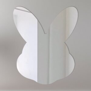 Easter-themed mirror with a bunny head shape and decorative details.