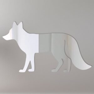 Fox-shaped mirror with the number '2' on top