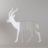 Decorative 'Gazelle Mirror Sign' with reflective surface and gazelle silhouette.