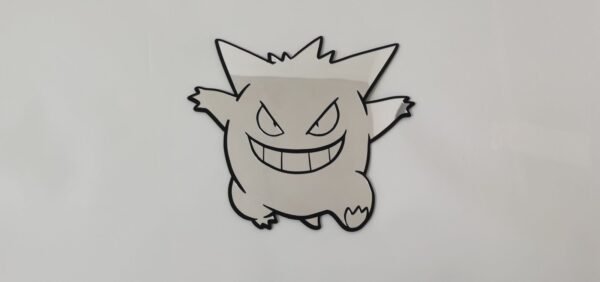 Gengar mirror with LED lights turned on.