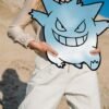 Close-up of Gengar mirror with reflective surface.