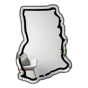 Ghana Gaana Minimalistic Country Outline Mirror