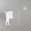 Goat-shaped mirror with 'Goat 2' text and reflective surface