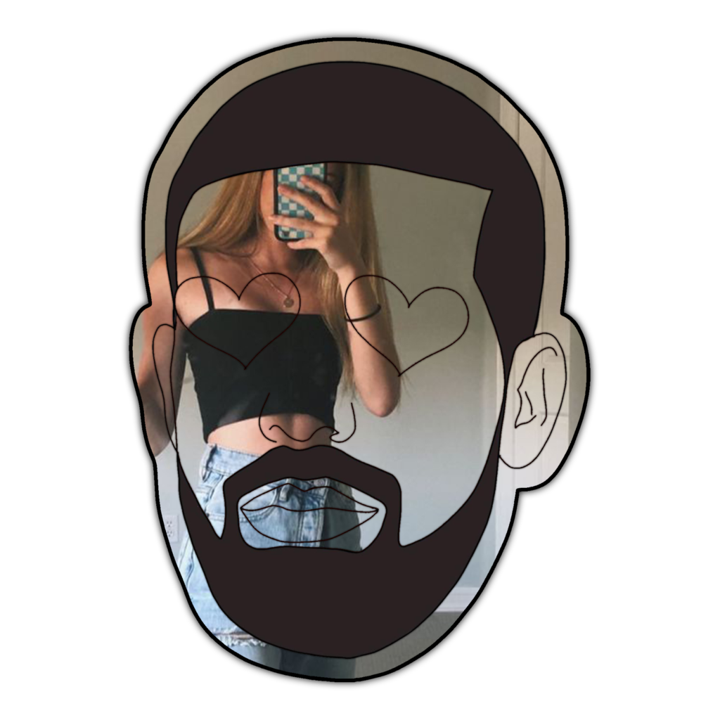 Heart Eye Drake Mirror Custom Mirror