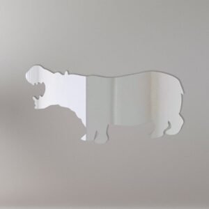 Hippo-shaped mirror with 'Hippo 1' text at the bottom.