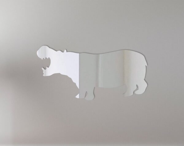 Hippo-shaped mirror with 'Hippo 1' text at the bottom.