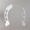 Horseshoe-shaped mirror with '3' sign