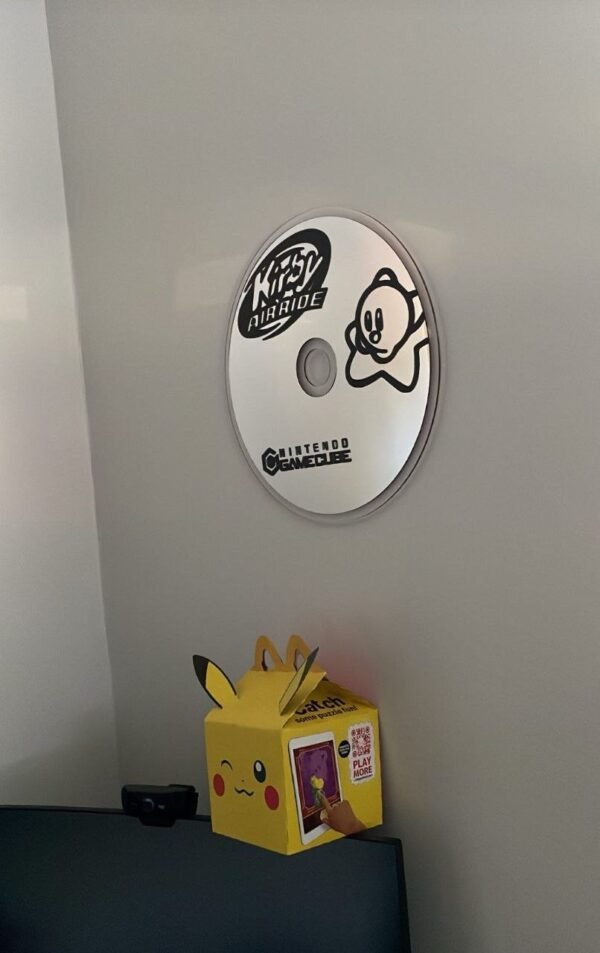 Kirby AirRide CD as a decorative mirror.