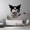 Mirror featuring the Sanrio character Kuromi in a playful design