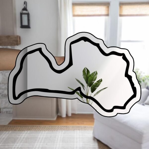 Latvia Latvija Minimalistic Country Outline Mirror