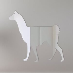 Llama-shaped mirror with text 'You Look Llamazing'.