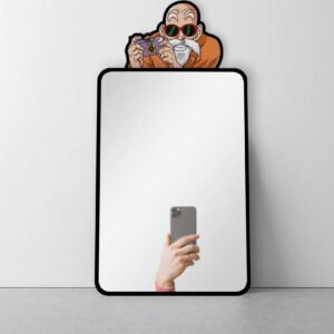 Mirror shaped like Master Roshi's sneaker for anime fans.