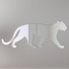 Reflective sign featuring a panther silhouette and text.