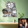 Custom portrait mirror featuring a personalized photo print