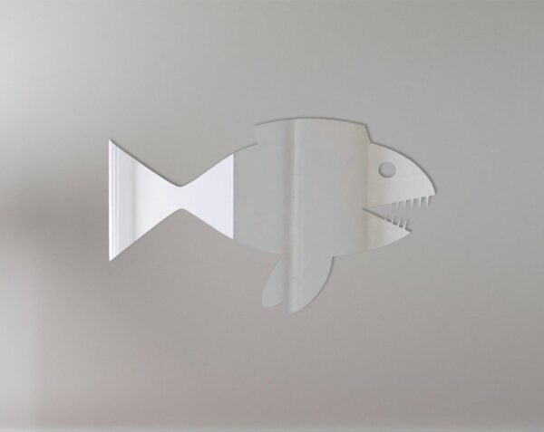 Pirrana Mirror Sign with bold text and a reflective surface.