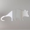 Wooden sign with a possum illustration and the text 'Welcome' in cursive.