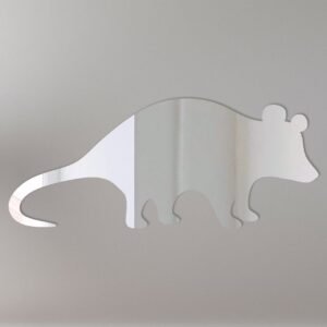 Wooden sign with a possum illustration and the text 'Welcome' in cursive.