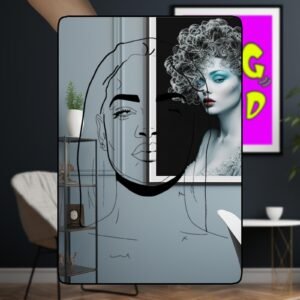 Rihanna Line Art Mirror