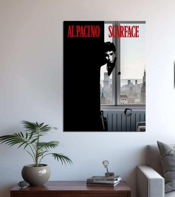 Mirror art print featuring iconic imagery from the film Scarface