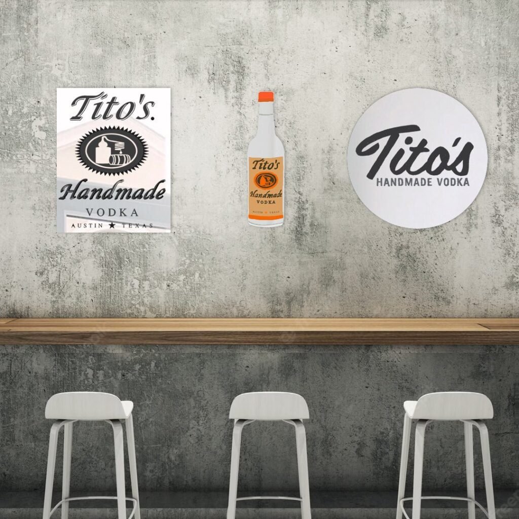 Tito's vodka mirrors
