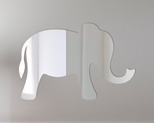 Reflective sign with an elephant design and the word 'Simple'.