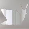 Decorative snail-shaped mirror with a whimsical design.