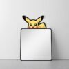 Novelty Pikachu mirror peeking from the side.