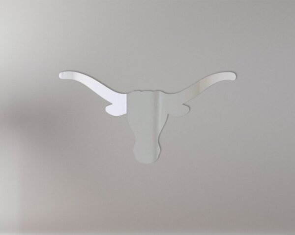 Steer-shaped sign with 3 mirrors and mounting hardware.