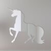 Decorative mirror sign with a unicorn design and the number '1'.