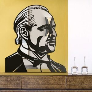 Wall mirror with 'The Godfather' movie theme design.