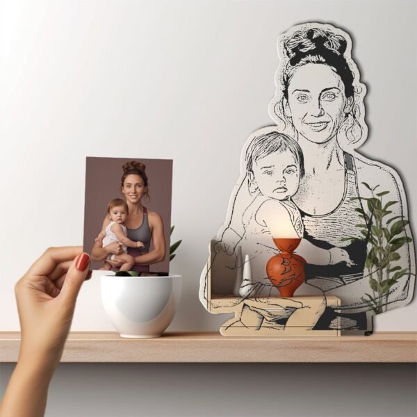 Custom mirror featuring a personalized portrait photo