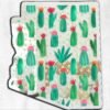 Arizona State Custom Watercolor Cacti Mirror - Personalized Acrylic Mirror with Watercolor Cacti Design