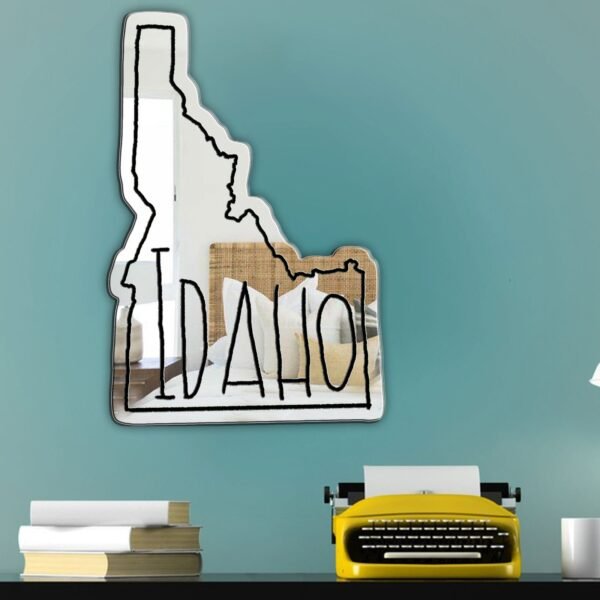 Idaho Custom Mirror - Acrylic Mirror with White Text Design