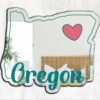 Oregon Custom Mirror with Heart - Personalized Acrylic Mirror for Oregon Lovers