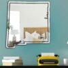 New Mexico Home Printed Mirror - Custom Acrylic Mirror Shaped Like New Mexico with "Home" Design