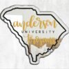 Anderson University State Printed Mirror - Custom Acrylic Mirror with Multi-Colored Design
