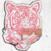 Pink Tiger Printed Mirror - Custom Acrylic Mirror with Bold Pink Tiger Design