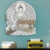 Buddha Painted Mirror - Custom Acrylic Mirror with Buddha Design