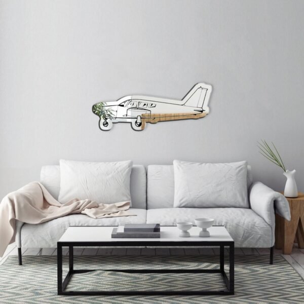 Arrow Airplane Painted Mirror - Custom Acrylic Mirror with Airplane Design