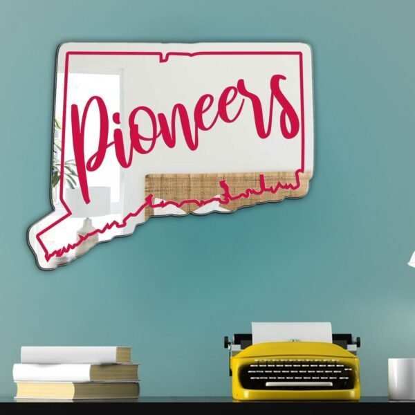 Sacred Heart Pioneers CT Painted Mirror - Custom Acrylic Mirror with Sacred Heart Pioneers Design