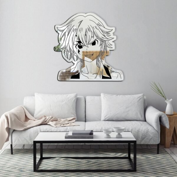 Sir Meliodas Black Painted Mirror - Custom Acrylic Mirror Featuring Meliodas Design