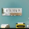 Bethlehem Pennsylvania Coordinates Mirror - Custom Acrylic Mirror with Bethlehem Coordinates Design